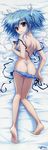  absurdres artist_request ass barefoot blue_bra blue_hair blue_panties blush bra copyright_name dakimakura full_body highres huge_filesize kneepits legs looking_back mashiroiro_symphony md5_mismatch open_bra open_mouth panties panty_pull purple_eyes ribbon side-tie_panties solo striped striped_bra striped_panties twintails underwear underwear_only undressing uryuu_sakuno 