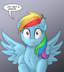  equine female feral friendship_is_magic horse looking_at_viewer mammal my_little_pony pegasus pluckyninja pony rainbow_dash_(mlp) solo text timber_(artist) wings 