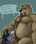  amwulf bear big_muscles body_hair canine chest_hair cum cum_in_mouth cum_inside dripping english_text erection eyewear fellatio fur gay grizzly_bear hand_on_head happy_trail humanoid_penis male mammal muscles nipples nude open_mouth oral oral_sex overweight penis plain_background sex text wolf 