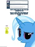  bottle english_text equine female friendship_is_magic genie hair hiding horn looking_at_viewer mammal my_little_pony navitaserussirus purple_eyes solo text trixie_(mlp) tumblr twilight_sparkle_(mlp) two_tone_hair unicorn 