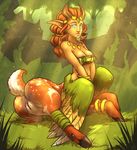  aiushtha_the_enchantress anklet anus atryl blue_eyes boob_tube bracelet breasts butt cervine deer dota dota_2 enchantress female forest hooves horn hybrid jewelry looking_at_viewer lying magic_user mammal necklace nipples nude on_side ponty_ears pussy solo taur tree wings 