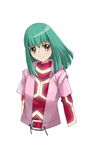  blush cho_bi green_hair hair_down jacket long_hair luca shirt smile yellow_eyes yu-gi-oh! yugioh_5d&#039;s yugioh_5d's yuu-gi-ou_5d's 