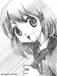  1girl commentary_request gofu greyscale kushieda_minori monochrome sketch solo toradora! traditional_media 