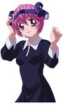  dress elfen_lied highres horns nana_(elfen_lied) pink_eyes pink_hair short_hair solo vector_trace 