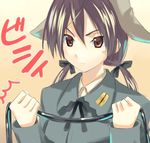  animal_ears brown_eyes brown_hair gertrud_barkhorn kabocha_(monkey4) solo strike_witches uniform world_witches_series 
