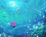  cia_38 coral fish jellyfish kine_(kirby) kirby kirby_(series) no_humans scenery seaweed sparkle star underwater water 