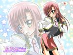  apricot_sakuraba apricot_sakuraba_(cosplay) artist_request blush cosplay galaxy_angel galaxy_angel_rune hayate_no_gotoku! highres katsura_hinagiku pencil_skirt pink_hair skirt solo wallpaper yellow_eyes zoom_layer 