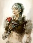  2006 armor dated final_fantasy final_fantasy_xii flower lily_(flower) male_focus midriff mos reks solo 