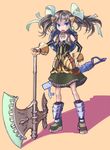  armor axe bad_id bad_pixiv_id copyright_request highres kansou_samehada ribbon solo sword twintails weapon 