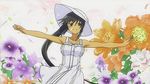  5girls animated animated_gif dress flower haruka_(senran_kagura) hat hikage_(senran_kagura) homura_(senran_kagura) lowres mirai_(senran_kagura) multiple_girls senran_kagura senran_kagura_(series) spinning sun_hat sundress tan yomi_(senran_kagura) 