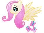  alpha_channel arthropod blue_eyes butterfly equine female fluttershy_(mlp) friendship_is_magic hair horse insect mammal my_little_pony pegasus pink_hair plain_background pony rizcifra solo transparent_background wings 