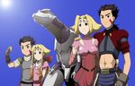  1boy 1girl blonde_hair fiona_(zoids) highres kakkii van_flyheight zoids zoids_chaotic_century 