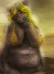  beach big_breasts bottomless breasts chubby dawn dlost dusk dusk_(xhyra) feline female lion looking_at_viewer mammal morning pinup pose seaside solo 