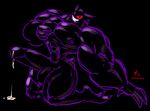  black black_body cum dragmon evil gengar ghost hyper male muscles nintendo penis plain_background pok&#233;mon pok&eacute;mon spirit video_games 