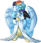  alpha_channel anthro anthrofied clothing dress duo equine eyes_closed female friendship_is_magic hair horse hug kittehkatbar male mammal multi-colored_hair my_little_pony pegasus plain_background pony rainbow_dash_(mlp) rainbow_hair ring soarin_(mlp) standing transparent_background tuxedo wedding_dress wedding_ring wings wonderbolts_(mlp) 