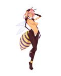  bee breasts equine female hair insect monster monster_girl multi_limb multiple_arms nipples pink_hair red_hair sei_monmusu_gakuen vanadis wings 