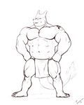  2013 abs biceps charizard charzy claws horn loincloth male muscles necklace nintendo paws pecs plain_background pok&eacute;mon pose scalie sketch solo taoren tattoo video_games 