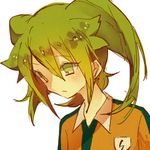  alternate_color alternate_eye_color alternate_hair_color bad_id bad_pixiv_id fei_rune green_eyes green_hair inazuma_eleven_(series) inazuma_eleven_go inazuma_eleven_go_chrono_stone lowres male_focus p-suke raimon raimon_soccer_uniform simple_background soccer_uniform solo sportswear upper_body white_background 