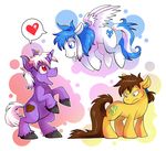  annoyed buwaro_elexion couple cute equine female feral flying group horn horse kieri_suizahn long_tail male mammal my_little_pony pegasus ponification pony raizy rhea_snaketail slightly_damned straight unicorn webcomic wings 