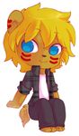  barefoot blonde_hair blue_eyes hair male milksheep mongoose solo 