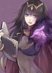  bad_id bad_pixiv_id black_hair bodysuit book bracelet breasts bridal_gauntlets cleavage covered_navel fire_emblem fire_emblem:_kakusei jewelry medium_breasts solo tharja yuzuki_karu 