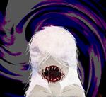  blood creepy girl horror monster open_mouth white_hair 