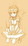  alice_(wonderland) alice_(wonderland)_(cosplay) alice_in_wonderland apron bad_id bad_pixiv_id cosplay cr72 crossdressing dress inazuma_eleven_(series) inazuma_eleven_go male_focus matsukaze_tenma monochrome open_mouth sketch solo 