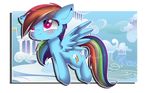  alpha_channel blush building chibi cloud cloudsdale cutie_mark equine female feral friendship_is_magic hair horse mammal multi-colored_hair my_little_pony outside pegasus pony purple_eyes rainbow_dash_(mlp) rainbow_hair sky solo sprinklespegasister wings 