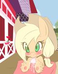  &lt;3 anthro anthrofied apple applejack_(mlp) barn big_macintosh_(mlp) blonde_hair blush breasts cowboy_hat cum dialog duo equine female freckles friendship_is_magic fruit fur green_eyes hair hair_ornament hat hearlesssoul hi_res horse incest licking looking_at_viewer male mammal my_little_pony nipples oral oral_sex orange_fur outside penis pony red_fur sex short_hair sibling straight text titfuck tongue tongue_out tree 