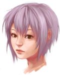  a-ka bad_id bad_pixiv_id nagato_yuki portrait purple_hair realistic short_hair solo suzumiya_haruhi_no_yuuutsu yellow_eyes 