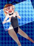  animal_ears bad_id bad_pixiv_id bare_legs blush bow bowtie bunny_ears bunnysuit detached_collar hayabusa_ninjin houndstooth misaka_mikoto orange_hair short_hair to_aru_kagaku_no_railgun to_aru_majutsu_no_index viewfinder wavy_mouth wrist_cuffs 