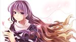  bad_id bad_pixiv_id blonde_hair brown_eyes brown_hair cherry_blossoms dress gradient_hair hijiri_byakuren koyuri_shouyu long_hair multicolored_hair petals purple_hair smile solo touhou upper_body 