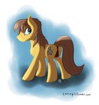  anus balls blue_eyes capseys caramel_(mlp) equine feral friendship_is_magic horse looking_back male mammal my_little_pony pony signature simple_background solo text 