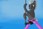  absurd_res animal_genitalia balls cutie_mark diction dictionmlp_(artist) equine erection friendship_is_magic gay hair hi_res horse horsecock male mammal multi-colored_hair my_little_pony nude pegasus penis pole poll pony pose precum socks solo stripper_pole thong thunderlane_(mlp) wings 