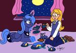  crescent_moon crossover equine feline female feral friendship_is_magic full_moon group harry_potter horn horse human jaymanney4life levitation luna luna_lovegood magic mammal moon my_little_pony pony princess princess_luna_(mlp) royalty sailor_moon signature smile stars tea tea_party unicorn visual_pun winged_unicorn wings 