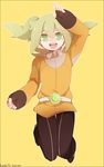  bad_id bad_pixiv_id dated fei_rune fingerless_gloves gloves green_eyes green_hair inazuma_eleven_(series) inazuma_eleven_go inazuma_eleven_go_chrono_stone male_focus open_mouth shouen_kigashi signature simple_background solo 