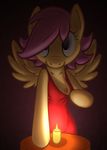  anthro anthrofied breasts candle color equine female fire friendship_is_magic hair horse looking_at_viewer mammal my_little_pony pegasus pony purple_eyes purple_hair scootaloo_(mlp) solo tg-0 wings 