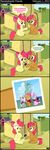  apple_tree babs_seed_(mlp) blue_eyes cape comic cub equine eyewear female feral friendship_is_magic glasses green_eyes hair hay horse mammal my_little_pony orange_eyes outside photo pony purple_eyes red_hair tree two_tone_hair wildtiel young 