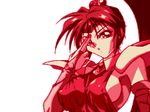  90s animated animated_gif bouncing_breasts breasts choujin_gakuen_gowcaizer erect_nipples game hishizaki_shaia lowres oobari_masami ponytail smile snk technos technos_japan_corp voltage_fighter_gowcaizer wink 