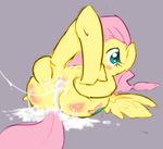  blush cum cum_in_pussy cum_inside cum_pool cum_string cutie_mark equine female feral fluttershy_(mlp) friendship_is_magic green_eyes hair horse legs_up lying mammal my_little_pony nude on_back pegasus pink_hair plain_background ponchuzn pony pussy solo vaginal wings 