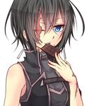  black_hair blue_eyes chocolate chocolate_bar milfrea_marguerite original scar shintani_tsushiya short_hair simple_background solo white_background 