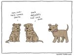  canine dog english_text female humor liz_climo mammal open_mouth plain_background teeth text tongue white_background 