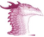  dragon headshot_portrait horn invalid_tag pallette pink_scales pixel_art portrait profile rollwulf scalie solo teeth yellow_eyes 
