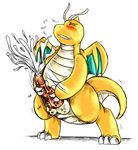  cum cumshot dragonite erection eyes_closed male masturbation nintendo onomatopoeia orgasm penis plain_background pok&#233;mon pok&eacute;mon solo tranquilmyst video_games white_background 