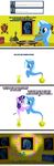  absurd_res bottle english_text equine female friendship_is_magic genie hair hi_res horn horse lesbian looking_at_viewer mammal my_little_pony navitaserussirus open_mouth plain_background pony table text trixie_(mlp) tumblr twilight_sparkle_(mlp) two_tone_hair unicorn white_background 
