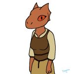 2019 2d_animation 3_fingers animal_humanoid animated anthro argonian biped breasts clothed clothing dawnlux digital_drawing_(artwork) digital_media_(artwork) female humanoid looking_at_viewer loop nipples oblivion prequel quill-weave reptile scalie simple_background solo the_elder_scrolls video_games webcomic 