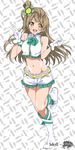  :d armband boots circle_name clenched_hand flower frilled_shorts frills full_body gloves grey_hair hair_flower hair_ornament headset long_hair looking_at_viewer love_live! love_live!_school_idol_project midriff minami_kotori mizuki_makoto navel one_side_up open_mouth shorts smile solo standing standing_on_one_leg w yellow_eyes 