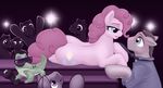  alligator arareroll blue_eyes blush brown_hair clothing cutie_mark equine eyewear female feral friendship_is_magic fur glasses group gummy_(mlp) hair horse male mammal my_little_pony necktie pegasus pink_fur pink_hair pinkie_pie_(mlp) pony purple_eyes reptile scalie signature sunglasses taser watching wings 