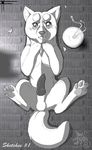  canine dog feral ginga_densetsu_weed greyscale male mammal metalfox monochrome watermark weed_(character) 