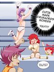  ambiguous_gender anbx anime apple_bloom_(mlp) bow boxer boxing boxing_gloves boxing_ring breasts butt celebration clothing covering covering_chest covering_self crying cutie_mark_crusaders_(mlp) dialog eyes_closed female fighting_ring fist fist_pump flat_chested friendship_is_magic hair hair_bow human humanized jumping mammal my_little_pony not_furry purple_hair red_hair scootaloo_(mlp) shoes sitting smile standing suspenders sweetie_belle_(mlp) tears text topless two_tone_hair underwear young young_human 